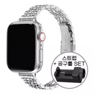 40 Apple 밴드 메탈스틸 글로시 38 49mm 41 45 watch 애플워치스트랩 메탈스틸스트랩