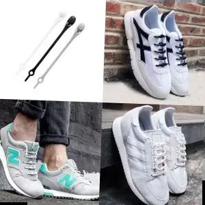 매듭없는 JU 실리콘 슈즈타이 신발끈 운동화 신고벗는 신발 쉽게 12P 간편 쉽게 매듭없는 신발끈 간편