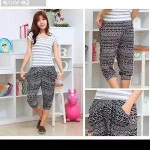 편안한 조거팬츠 홈웨어 몸빼바지 여름7부바지 작업바 WD469B8