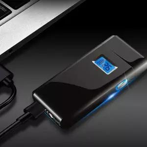 코일형 듀얼 전자라이터 USB 충전 라이터 휴대용 방풍 낚시 식당 테니스 골프용