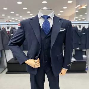 턱시도 예복 혼주 수트 남자 울 캐시미어 혼방 네이비 정장 양복 조끼 베스트 세트 쓰리피스JK