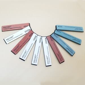 대형 오일 스톤 스트립 샤프닝 칼, 미세하고 거친 그라인드, 베이스를 포함한 작은 실리콘 카바이드 오일