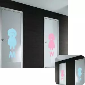 제이커 남녀 시트지 자연 셀프인테리어 그래픽스티커 화장실표시 WBWG158 MW남자여자 소형