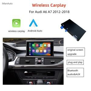 Audi 호환 A6 A7 2012-2018 용 iManAuto 무선 카플레이 모듈 Android 자동 인터페이스 Bluetooth 오디오 후