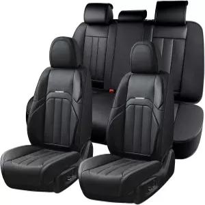 커버라도 카시트 커버 자동차 풀 시트 프리미엄 가죽 유니버설 핏 방수 프로텍터 대부분의 자동차를 위한