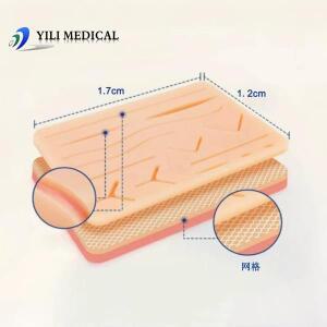 단층 메쉬 실리콘 상처 봉합 훈련 모델, 수술 패드 14 개