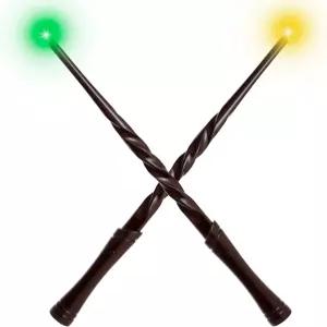 킹글리 라이트 업 마법사 매직 완드 세트 사운드 및 4가지 모드 - 코스프레 생일 선물용 조명 마녀 2PCS