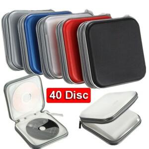 휴대용 양면 CD DVD 보관 슬리브 케이스  플라스틱 범용 지갑  앨범 전자 액세서리  40 디스크
