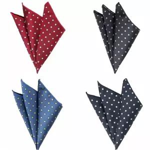 도트 배색 행커치프 무늬 스카프 패턴 넥타이 손수건 남성 액세서리