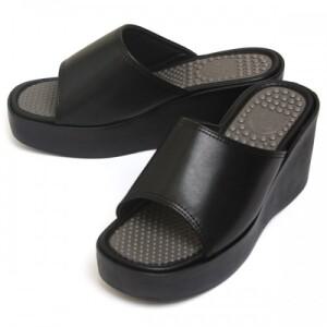 오픈지압상굽(블랙) 지압 여성슬리퍼 상굽 키높이 미용실 예쁜슬리퍼 사무실