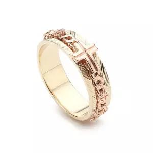 [도로시] 14k 크로스바인 회전 묵주반지