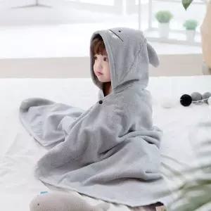 [보리보리/코니테일]아기목욕가운 - 샤크 (유아비치타올 신생아수건 샤워가운)