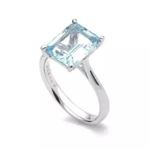 [도로시] 14k 순수한 네모 토파즈 반지