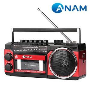 아남 포터블카세트 A-36 라디오 SD USB재생 테이프재생 화이트