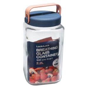 락앤락 숨쉬는 유리 용기 핸들 매실병 담금주병 발효 저장 용기