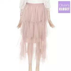 [하프클럽/올리비에스클로젯]언발 캉캉 샤 스커트_O1903SK601A