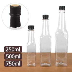 대원 사각 와인페트병(250ml/500ml/750ml)더치병/PET병/공병