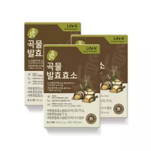 [초록마을입점제품] 라이프엔 7무첨가 지방 탄수화불 분해 소화 유기농 진 곡물 발효효소 3gx30포 3박스