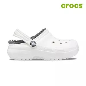[크록스][크록스 정품] 클래식 라인드 클로그 아동 털샌들 207010-10M