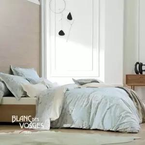 [BDV] 프랑스직수입 호텔면 침구 이불베개커버+매트커버 SK 로즈가든블루