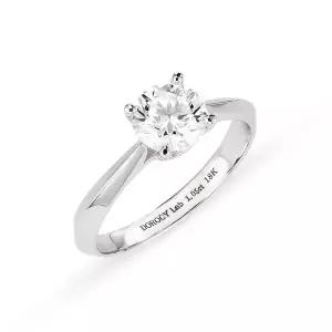 [도로시] 18k 랩그로운 다이아몬드 1캐럿 4프롱 솔리테어 반지