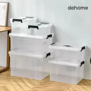 완전 투명 리빙박스 플라스틱 대형 다용도 공간 수납 정리함 박스 수납함 보관함