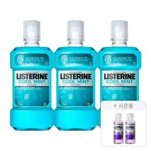 리스테린 쿨민트, 750ml, 3개 + 증정(토탈케어 마일드 100ml, 2개)