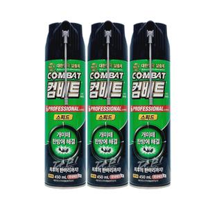 컴배트 프로페셔널 스피드 에어졸 살충제 개미용 450ml x3개