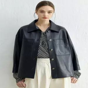 [리오벨][리오벨] 양가죽 트렌디 크롭쟈켓