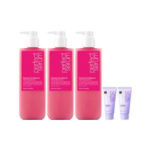 미쟝센 퍼펙트 세럼 컨디셔너 스타일링 680ml, 3개 + 증정(매직스트레이트 트리트먼트 31ml, 2개)