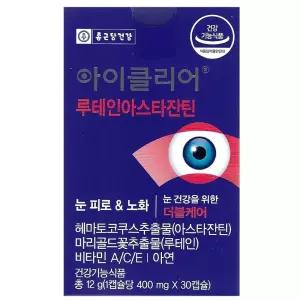 종근당건강 아이클리어 루테인 아스타잔틴 400mg x 30캡슐 / 써클