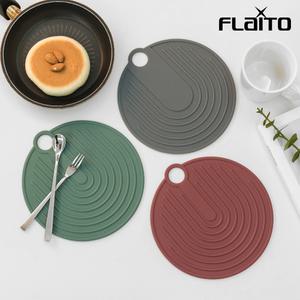 플라이토 국산 다용도 실리콘 원형 냄비 받침대 깔판