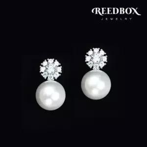 [리드박스] 혼주 면접 릴리꽃 진주 귀걸이 8mm 10mm