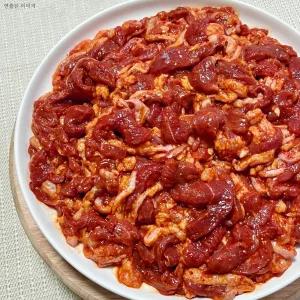 우통도축산 국내산 고추가루 오리주물럭 양념 불고기 주물럭 오리고기 무항생제 인증 (냉장) 1kg