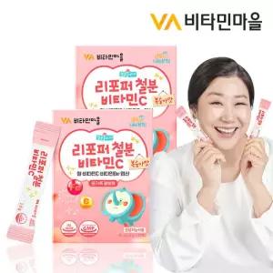 비타민마을 금쪽 리포퍼 철분 비타민C 복숭아맛 총60포 2개월분