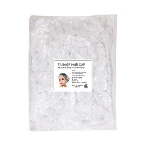 테네져 일회용 비닐 헤어캡, 투명, 100개