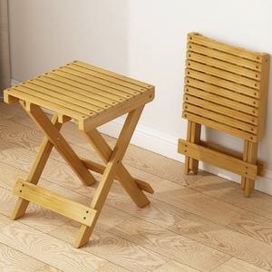 튼튼한 휴대용 접이식 원목 의자 캠핑 낚시 보조 대나무 폴딩체어 가정용 간이 발판 스툴