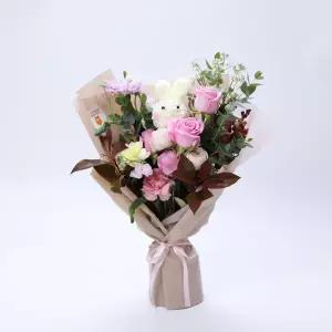 해피 바니 꽃다발 화이트데이 발렌타인데이 어버이날 스승의날 생일 기념일 감사 프로포즈 꽃배달