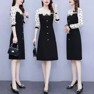 [오노마] ONM 한색상 레이스카라 원피스 CESS 7111 미니 치마원피스 (S12074830)