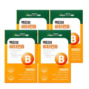셀트리온 이너랩 액티브 비타민B 500mg x 60정 4박스 에너지충전 기초건강증진 수험생