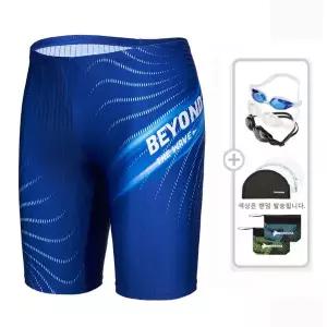 [레노마수영복](하남점)폴리백 증정남성 플레어 4부 수영복 로얄블루4종세트 RN-MS2E802-RBSET