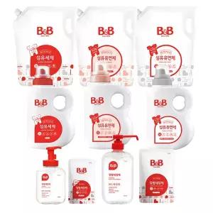 비앤비 시그니쳐 섬유세제 유연제 1500ml 리필 x5개 용기 1500ml 드럼 아기 유아 천연 세탁세제 