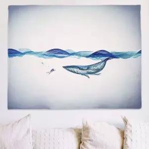 대형 패브릭 포스터 흰수염고래 L W96086C