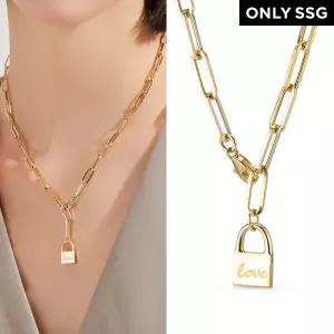 [도로시] 14k 러브락 클립 체인 목걸이