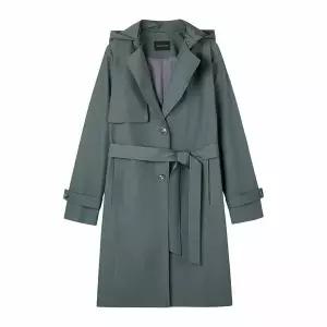 [하프클럽/아날도바시니](아날도바시니) 후드 싱글 트렌치코트(AW03BY21M)