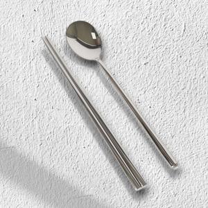 유스타 진공 수저세트 1벌 업소용 식당 스텐 숟가락 젓가락