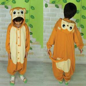 못말리는 갈색원숭이 동물잠옷 [아동용/사계절용]