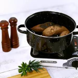 고구마 직화 냄비 법랑 군밤 옥수수 구이 24cm