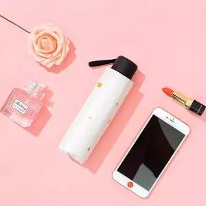 Q027 크라운 양우산 uv차단 초경량 암막 휴대용 접이식 미니 5단 양산 우산