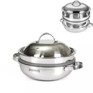 키친아트 통3중 인덕션 2단 찜냄비 24cm 찜기 찜솥